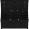 Dynbox svart massiv furu vidaXL 101 x 50.5 x 46.5 cm – miniatyr 8