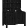 Dynbox svart massiv furu vidaXL 76 x 42.5 x 54 cm – miniatyr 2