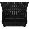 Dynbox svart massiv furu vidaXL 76 x 42.5 x 54 cm – miniatyr 8