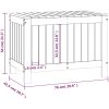 Dynbox svart massiv furu vidaXL 76 x 42.5 x 54 cm – miniatyr 10
