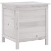 Dynbox vit massivt granträ vidaXL 50 x 49 x 56.5 cm – miniatyr 2