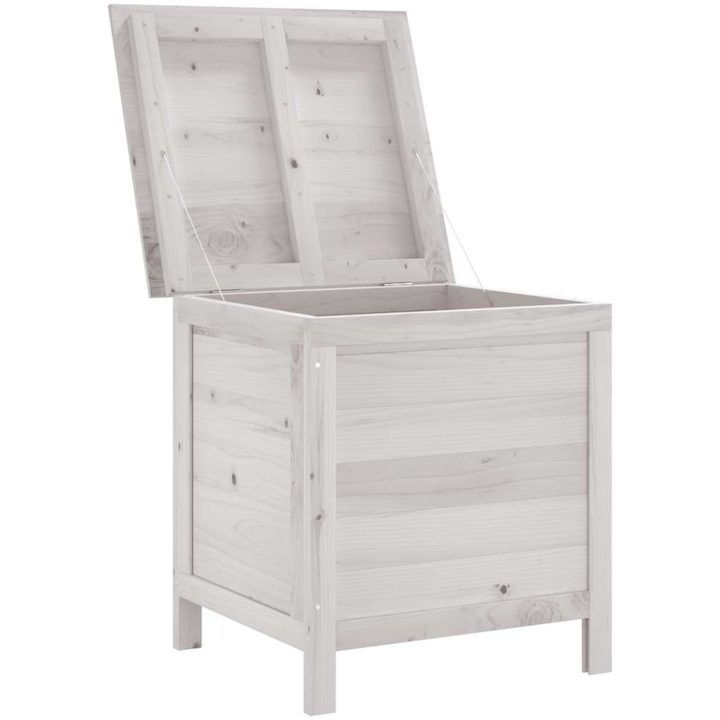 Dynbox vit massivt granträ vidaXL 50 x 49 x 56.5 cm – bild 3