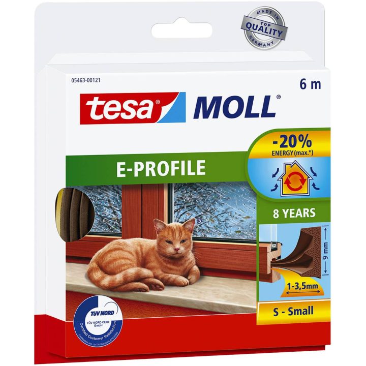E-List Självhäftande Brun TESA TÄTNINGSLIST E 55701 100M BRUN – bild 6
