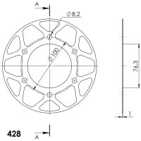 Edge 1844:48 Red aluplate SUPERSPROX