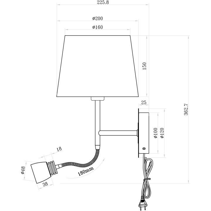 Eketorp Vägglampa, Vit/stål ANETA HOME Vit /Stål – bild 5