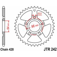 EK/JT Chain Kit 428SR 15/53 - Standard Rear Sprocket