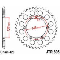 EK/JT Chain Kit 428SR 16/50 - Standard Rear Sprocket