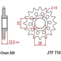 EK/JT Chain Kit 520SRX2 16/43-110 - Standard Rear Sprocket