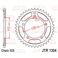 EK/JT Chain kit 525 ZVX3 - 15/45-124 - Steel Standard Rear Sprocket
