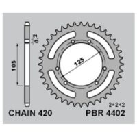 EK/PBR Chain Kit 420SR 11/53-132 - Standard Rear Sprocket