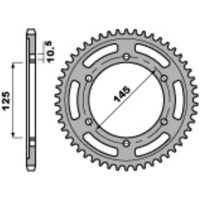 EK/PBR Chain kit 525 MVXZ2 - 16/44-114 - Steel Standard Rear Sprocket