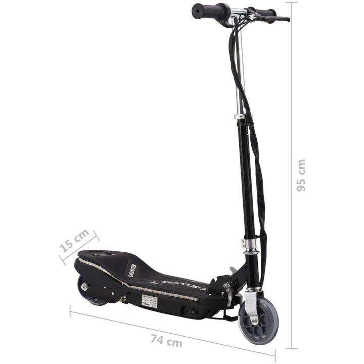 Elektrisk sparkcykel med LED 120 W svart vidaXL – bild 11