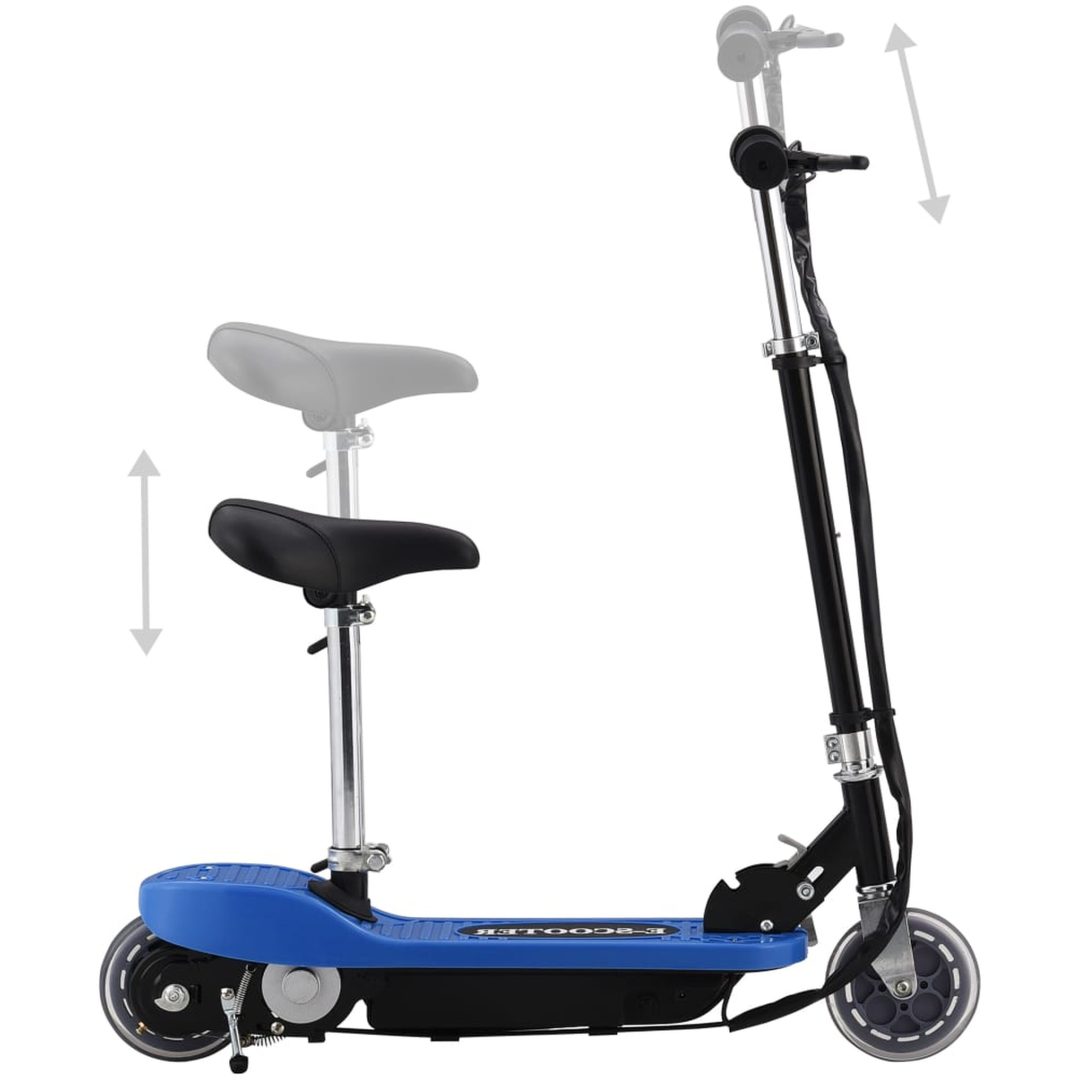 Elektrisk sparkcykel med sadel 120 W blå vidaXL – bild 2