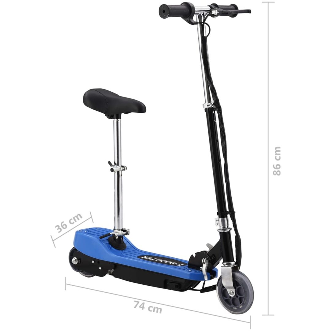 Elektrisk sparkcykel med sadel 120 W blå vidaXL – bild 10