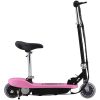 Elektrisk sparkcykel med sadel 120 W rosa vidaXL – miniatyr 1