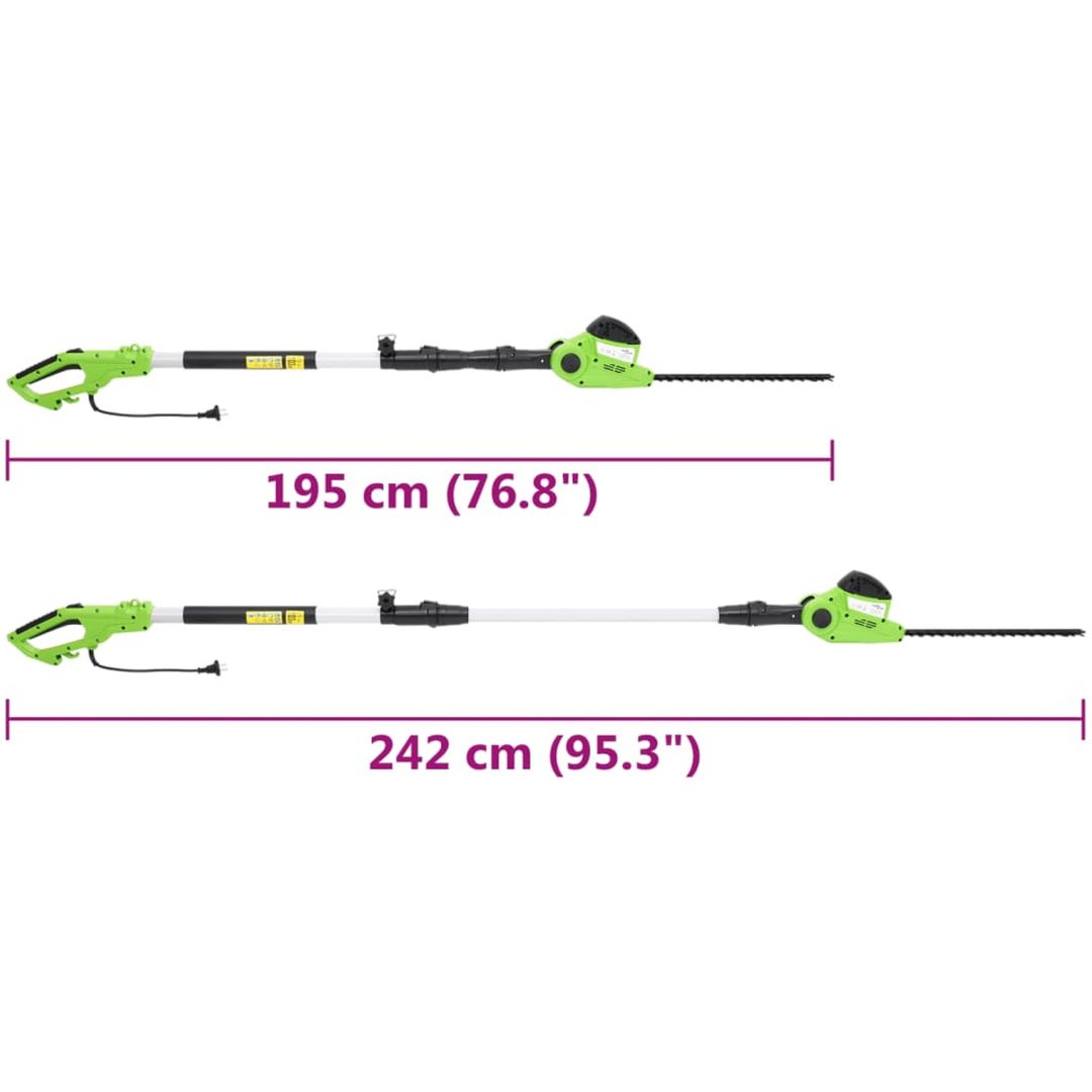 Elektrisk teleskopisk röjsåg 41 cm 550 W vidaXL – bild 9