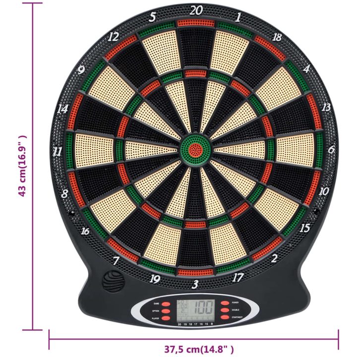 Elektronisk darttavla med pilar svart polypropen vidaXL – bild 8