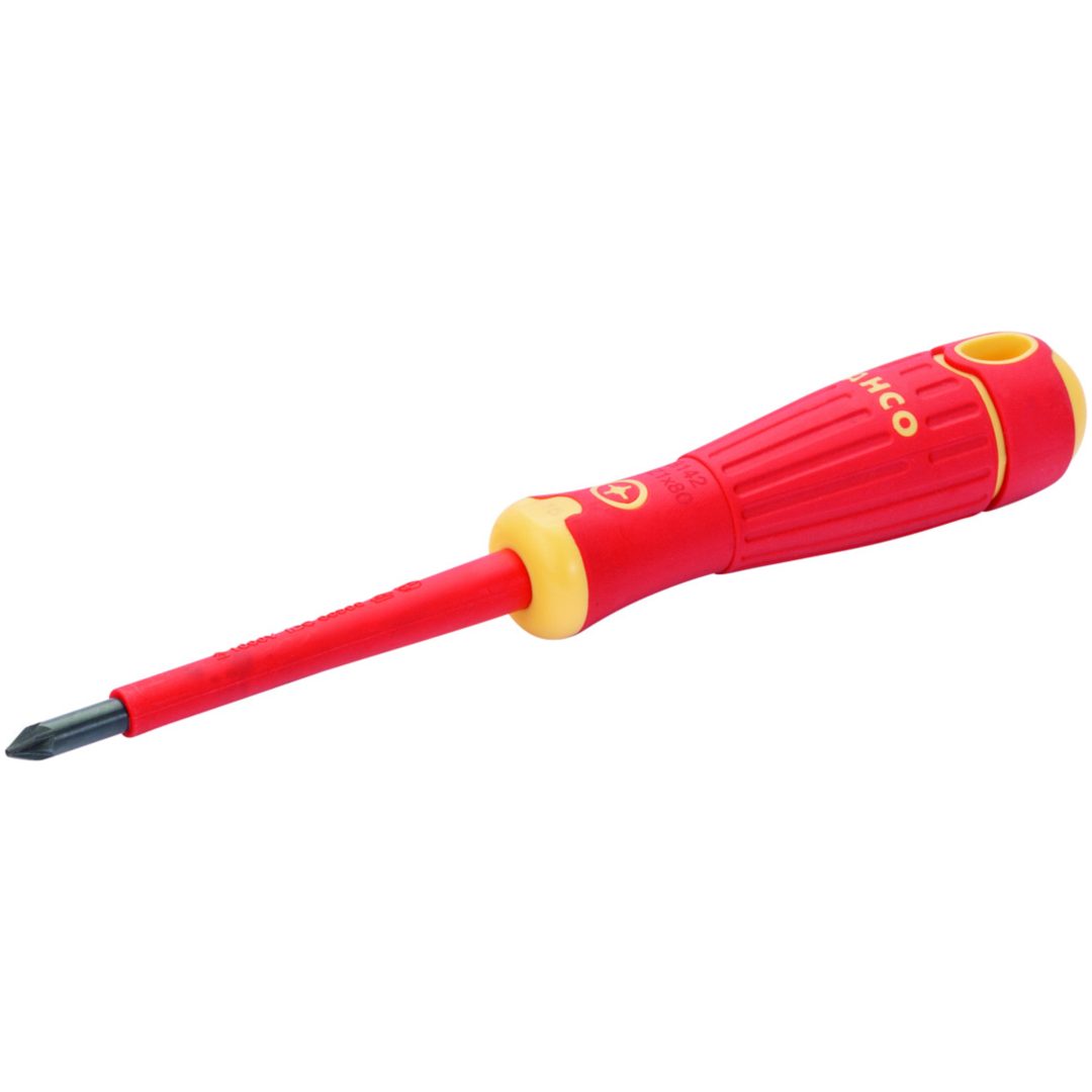Elskruvmejsel BahcoFIT Isolerad 1000V PZ BAHCO PZ0 x 24,5 x 75 mm