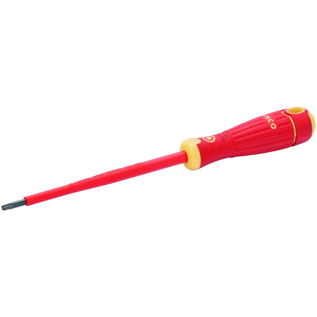Elskruvmejsel BahcoFIT Isolerad 1000V TORX BAHCO T15 x 24,5 x 125 mm