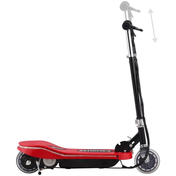 Elsparkcykel med LED 120 W röd vidaXL – bild 3