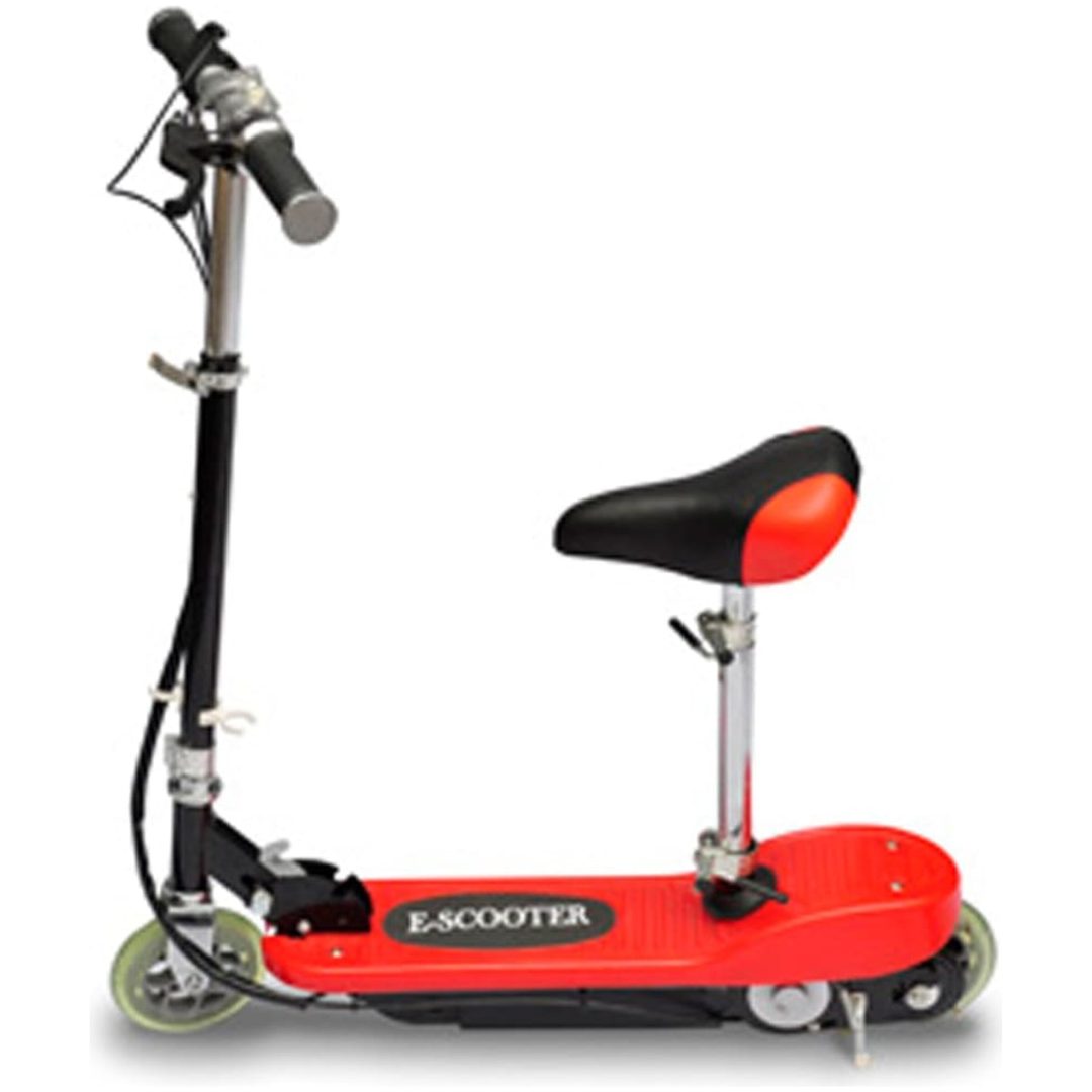 Elsparkcykel med sadel 120 W röd vidaXL – bild 2