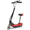 Elsparkcykel med sadel 120 W röd vidaXL – miniatyr 1