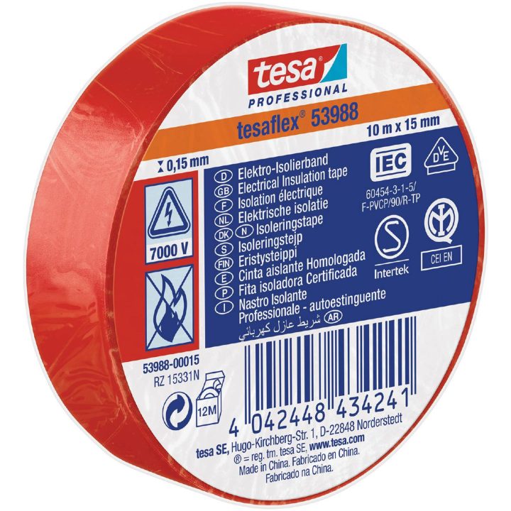 Eltejp flex 53988 TESA ELTEJP 53988 SVART 15MMX10M – bild 15