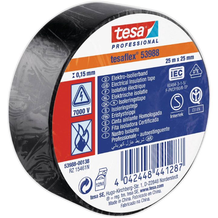 Eltejp flex 53988 TESA ELTEJP 53988 SVART 15MMX10M – bild 12