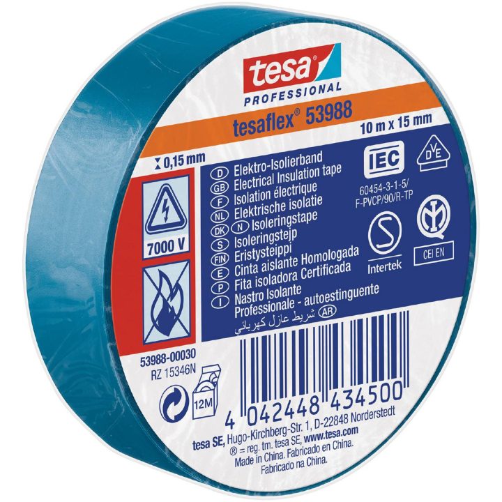 Eltejp flex 53988 TESA ELTEJP 53988 SVART 15MMX10M – bild 11