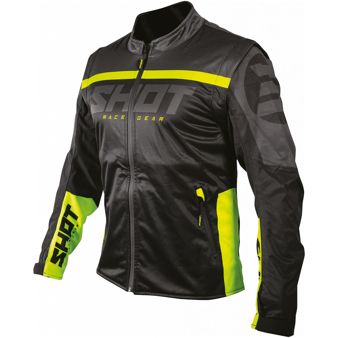 Endurojacka Softshell Lite 2.0 Svart/Neongul Shot Small