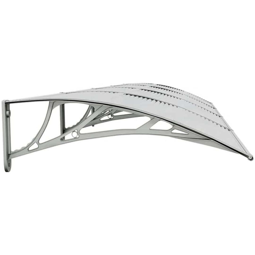 Entrétak grå och transparent 350x75 cm polykarbonat vidaXL 350 x 80 cm – bild 5
