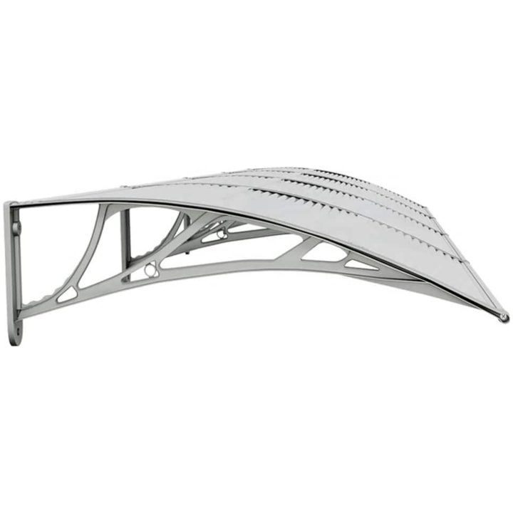 Entrétak grå och transparent 350x75 cm polykarbonat vidaXL 350 x 80 cm – bild 5