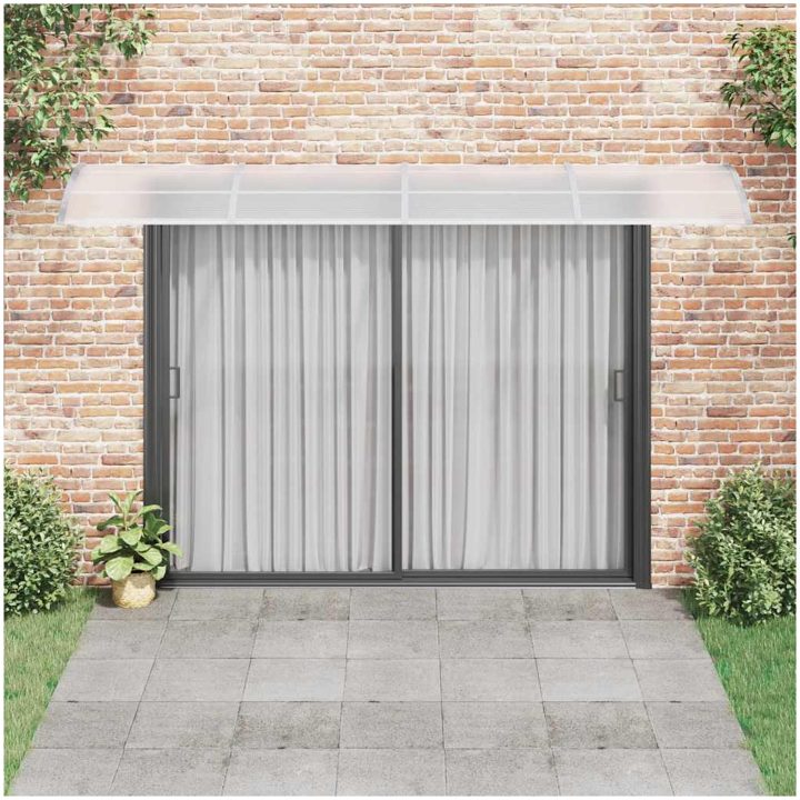 Entrétak grå och transparent 400x75 cm polykarbonat vidaXL N/a – bild 3
