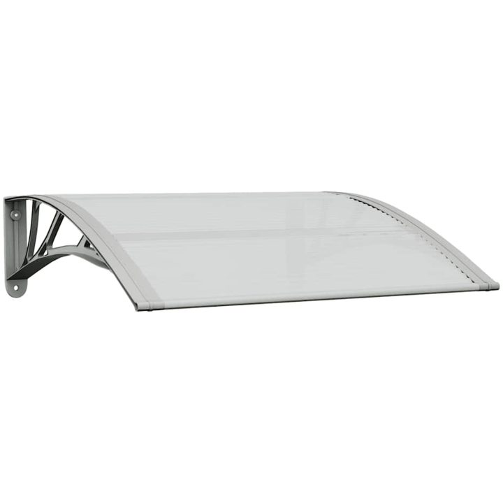 Entrétak grå och transparent 80x75 cm polykarbonat vidaXL 80 x 80 cm – bild 2