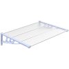 Entrétak grå och transparent polykarbonat vidaXL 122 x 90 cm – miniatyr 2
