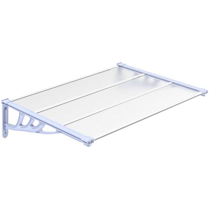 Entrétak grå och transparent polykarbonat vidaXL 122 x 90 cm – bild 2