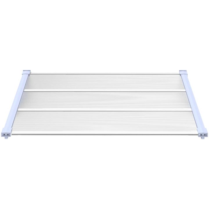 Entrétak grå och transparent polykarbonat vidaXL 122 x 90 cm – bild 3