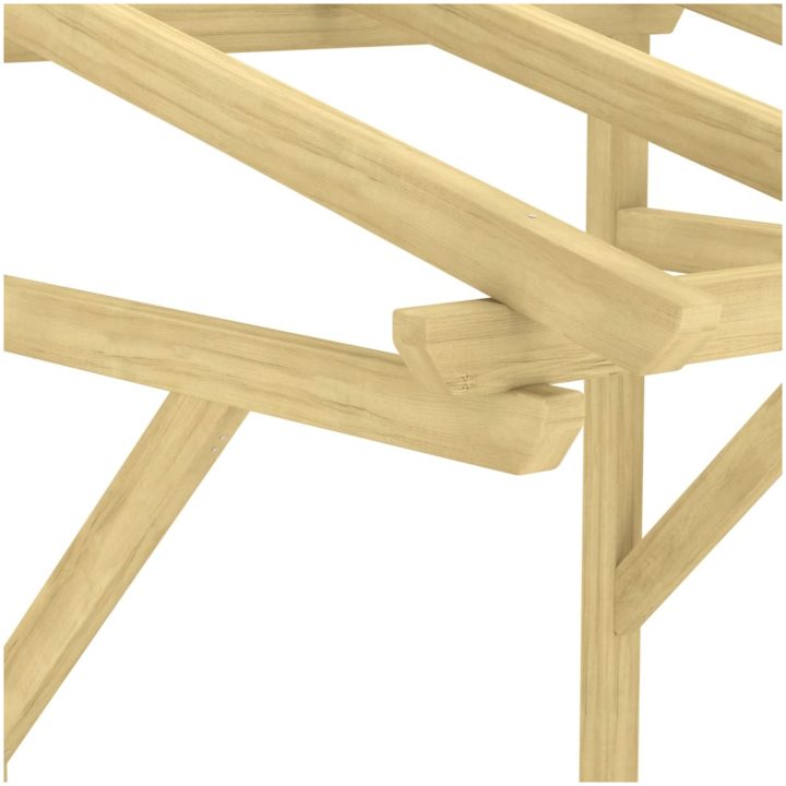 Entrétak impregnerad massiv furu vidaXL 100 x 100 x 80 cm – bild 6