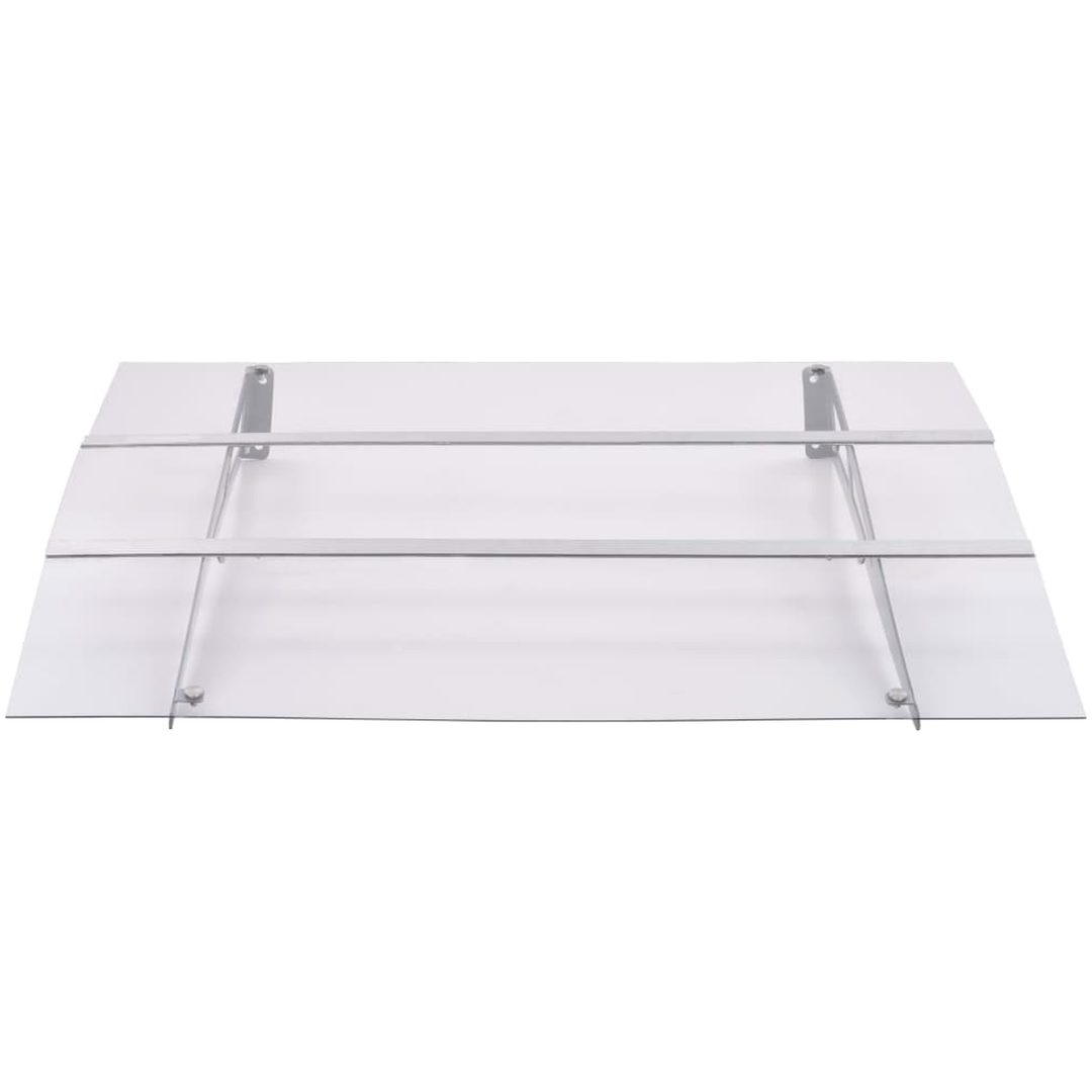Entrétak silver och transparent polykarbonat vidaXL 120 x 90 cm – bild 2