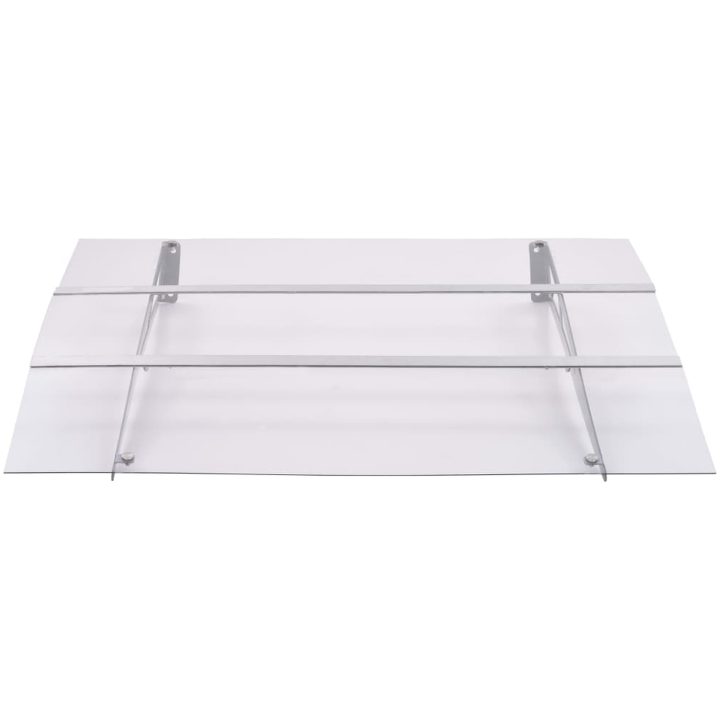 Entrétak silver och transparent polykarbonat vidaXL 120 x 90 cm – bild 2