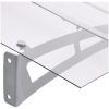 Entrétak silver och transparent polykarbonat vidaXL 120 x 90 cm – miniatyr 4