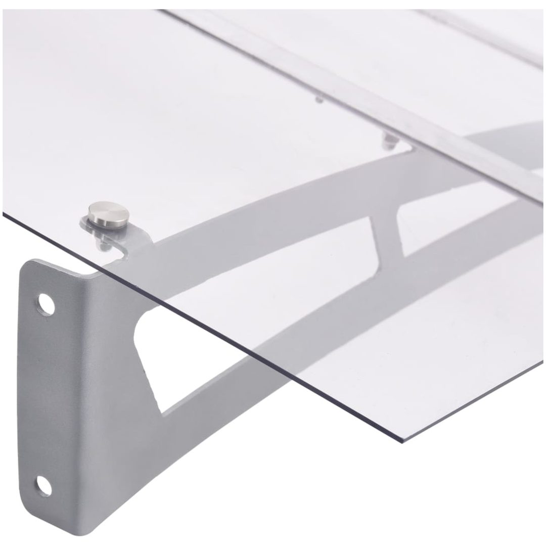 Entrétak silver och transparent polykarbonat vidaXL 120 x 90 cm – bild 4