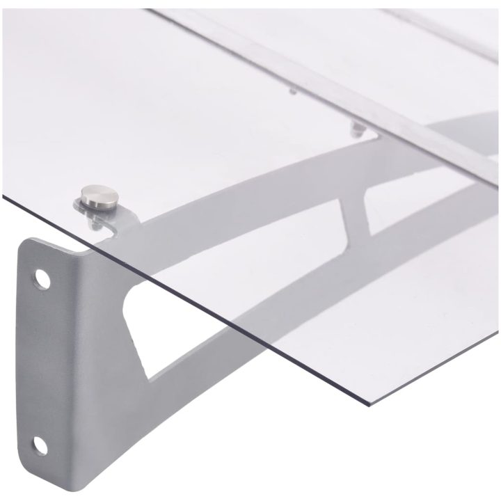 Entrétak silver och transparent polykarbonat vidaXL 120 x 90 cm – bild 4