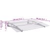 Entrétak silver och transparent polykarbonat vidaXL 120 x 90 cm – miniatyr 6