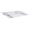 Entrétak silver och transparent polykarbonat vidaXL 120 x 90 cm – miniatyr 1
