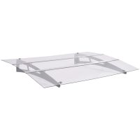 Entrétak silver och transparent polykarbonat vidaXL