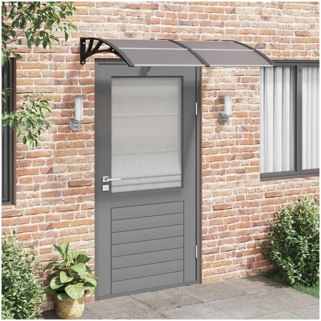 Entrétak svart 150x75 cm polykarbonat vidaXL 150 x 80 cm