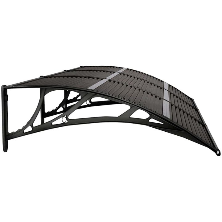 Entrétak svart 300x75 cm polykarbonat vidaXL 300 x 80 cm – bild 5