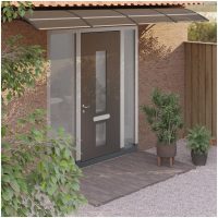 Entrétak svart 350x75 cm polykarbonat vidaXL