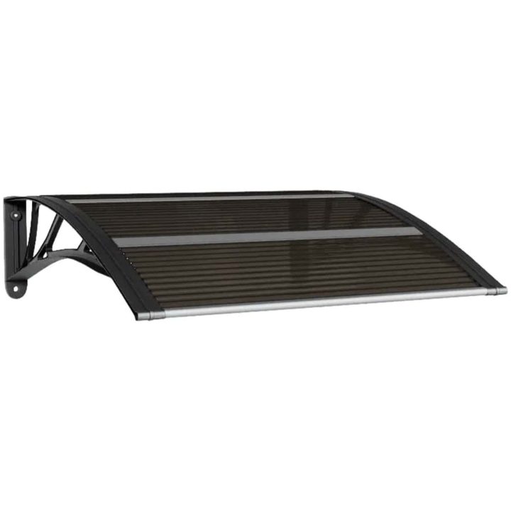 Entrétak svart 80x75 cm polykarbonat vidaXL N/a – bild 2